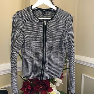 H&M Black/White Cardigan Jacket, size S